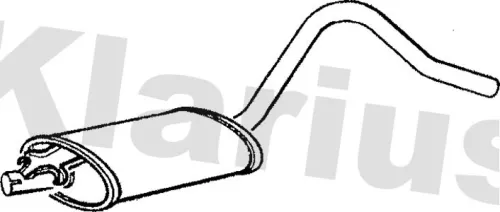 Exhaust Centre Muffler Middle Silencer Fits Opel Vauxhall Carlton Rekord