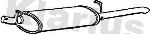 KLARIUS KLARIUS VL502D Rear Muffler Exhaust Silencer Back Box Fits Vauxhall Cavalier 