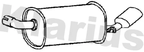 Rear Muffler Exhaust Silencer Back Box Fits Opel Vauxhall Calibra