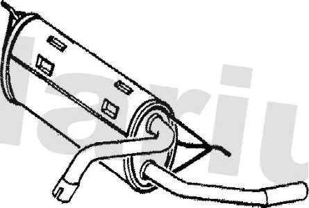 Rear Muffler Exhaust Silencer Back Box Fits Volvo 480