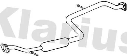 Exhaust Centre Muffler Middle Silencer Fits Volvo S40 V40