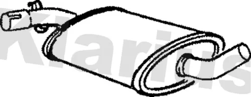 Exhaust Centre Muffler Middle Silencer Fits Seat Vw Golf Jetta Toledo