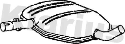 Exhaust Centre Muffler Middle Silencer Fits Seat Vw Golf Jetta Toledo