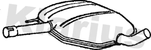 Exhaust Centre Muffler Middle Silencer Fits Vw Passat