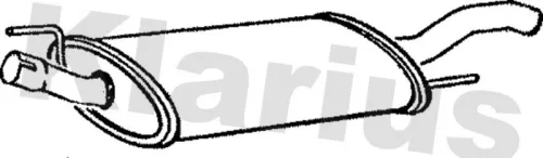 Rear Muffler Exhaust Silencer Back Box Fits Vw Golf