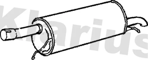 Rear Muffler Exhaust Silencer Back Box Fits Vw Passat