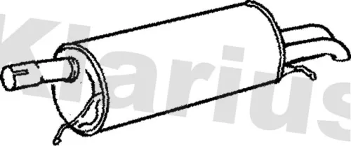 Rear Muffler Exhaust Silencer Back Box Fits Vw Passat