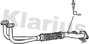 Klarius Front Exhaust Pipe For Saab 9000