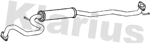 Exhaust Centre Muffler Middle Silencer Fits Honda Civic