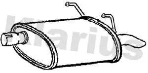 Rear Muffler Exhaust Silencer Back Box Fits Chrysler Ypsilon