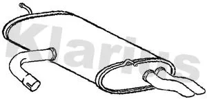 Rear Muffler Exhaust Silencer Back Box Fits Vw T-roc