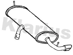 Rear Muffler Exhaust Silencer Back Box Fits Vw Golf Golf Sportsvan