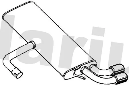 Rear Muffler Exhaust Silencer Back Box Fits Audi A3