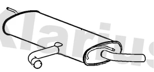 Rear Muffler Exhaust Silencer Back Box Fits Seat Leon