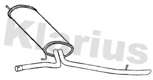 Rear Muffler Exhaust Silencer Back Box Fits Vw Golf