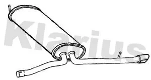 Rear Muffler Exhaust Silencer Back Box Fits Vw Golf