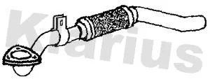 Klarius Front Exhaust Pipe For Opel Vauxhall Astra Astravan Zafira