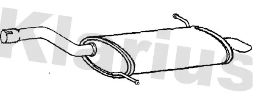 Rear Muffler Exhaust Silencer Back Box Fits Peugeot 5008