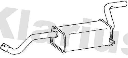 Rear Muffler Exhaust Silencer Back Box Fits Renault Clio