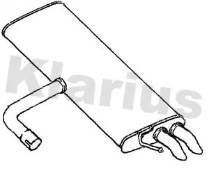 KLARIUS KLARIUS SE218B Rear Muffler Exhaust Silencer Back Box Fits Seat Ateca Leon 