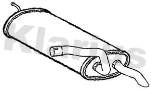 Rear Muffler Exhaust Silencer Back Box Fits Volvo V40