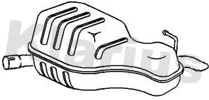 Rear Muffler Exhaust Silencer Back Box Fits Volvo V70