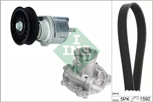 Ina Water Pump + V-ribbed Belt Kit Fits Audi Vw A4 A6 Passat
