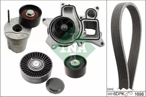 Ina Water Pump + V-ribbed Belt Kit Fits Bmw 1  3