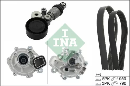 Ina Water Pump + V-ribbed Belt Kit Fits Mazda Mazda (Changan) 2 3 3 Axela