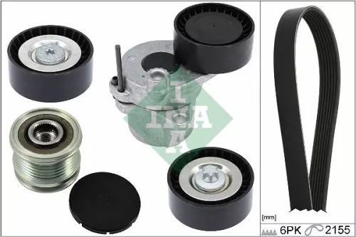 Ina V-ribbed Belt Set Fits Mercedes C-class Cls E-class Glk-class Slc Slk