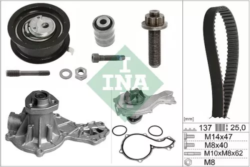 Ina Water Pump & Timing Belt Kit Fits Ford Seat Vw Alhambra Caddy Cordoba Galaxy