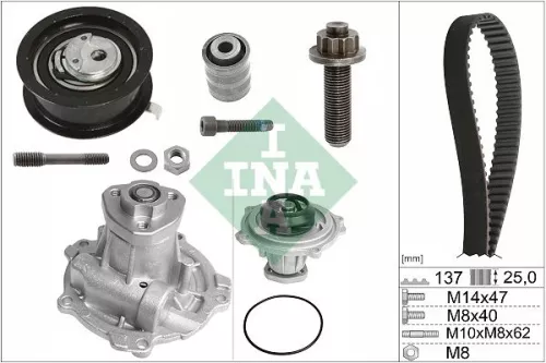 Ina Water Pump & Timing Belt Kit Fits Audi Vw A4 A6 Passat