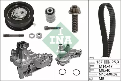 Ina Water Pump & Timing Belt Kit Fits Ford Seat Vw Alhambra Caddy Cordoba Galaxy