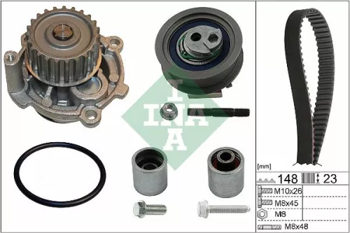Ina Water Pump & Timing Belt Kit Fits Audi Seat Skoda Vw A3 Altea Altea Xl Eos G