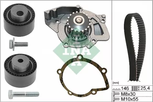 Ina Water Pump & Timing Belt Kit Fits Citroën Fiat Lancia Peugeot 406 607 807 C5
