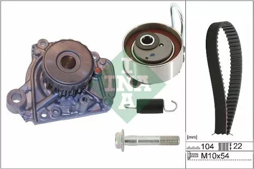 Ina Water Pump & Timing Belt Kit Fits Honda Civic Fr-v Stream