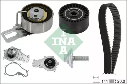 Ina Water Pump & Timing Belt Kit Fits Citroën Ds Ford Opel Peugeot Toyota Vauxha