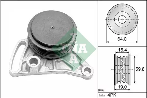 Ina Tensioner Pulley V-ribbed Belt Fits Audi Audi (Faw) Skoda Vw Vw (Svw) A4 A6 