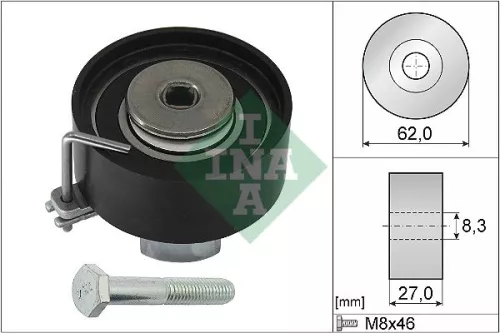 Ina Tensioner Pulley Timing Belt Fits Ford Ford (Changan) Ford Asia & Oceania Fo