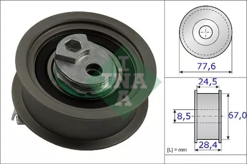 Ina Tensioner Pulley Timing Belt Fits Audi Audi (Faw) Seat Skoda Vw A1 A3 A4 A6 