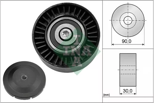 Ina Deflection/guide Pulley V-ribbed Belt Fits Bmw 1  3  5