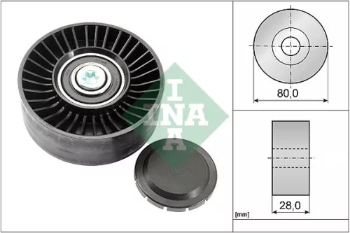 Ina Deflection/guide Pulley V-ribbed Belt Fits Bmw 1  3  5  Z4