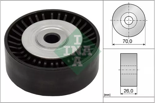 Ina Deflection/guide Pulley V-ribbed Belt Fits Citroën Opel Peugeot Vauxhall Box