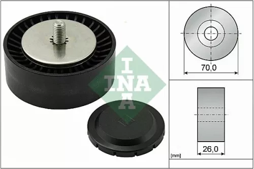 Ina Deflection/guide Pulley V-ribbed Belt Fits Alpina Bmw 1  3  D3