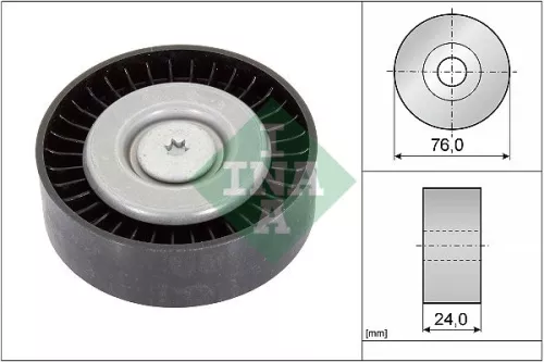 Ina Deflection/guide Pulley V-ribbed Belt Fits Land Rover Volvo Freelander 2 S60
