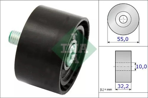 Ina Deflection/guide Pulley V-ribbed Belt Fits Bmw  5  5 Series  7  X3