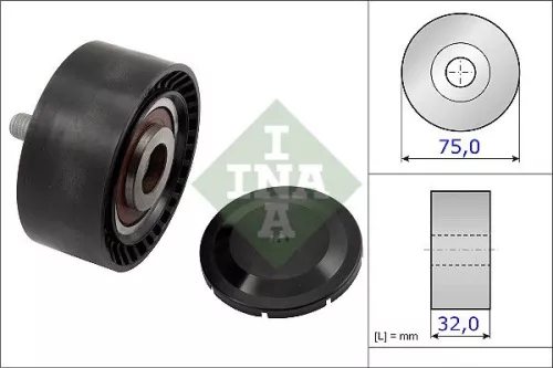 Ina Deflection/guide Pulley V-ribbed Belt Fits Bmw  5  5 Series  6  7  X4  X5  X
