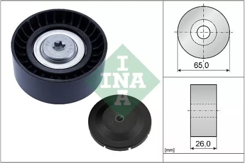 Ina Deflection/guide Pulley V-ribbed Belt Fits Bmw 1  2  3  4  5  X3  X4  X5