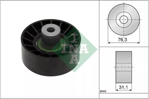 Ina Deflection/guide Pulley V-ribbed Belt Fits Ford Transit