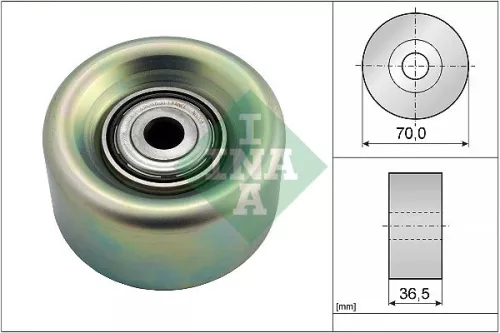 Ina Deflection/guide Pulley V-ribbed Belt Fits Mitsubishi Nissan Renault Venucia